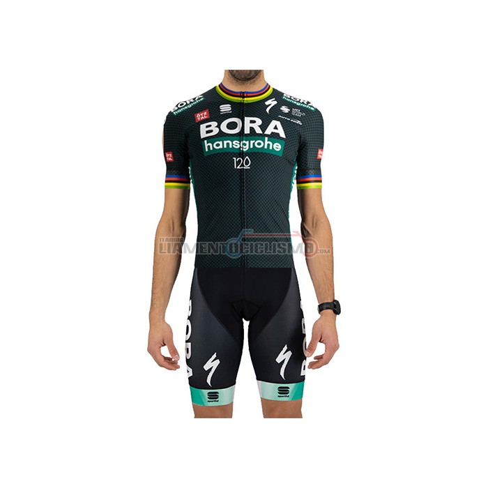 Abbigliamento Ciclismo Bora-Hansgrone Manica Corta 2021 Mondo Campione